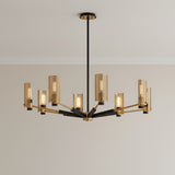 Oliver 8 Light Chandelier 40" for Modern home with Neutral Walls