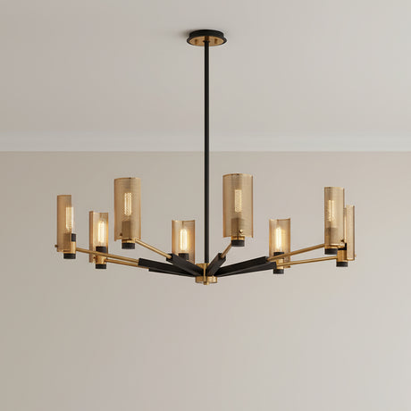 Oliver 8 Light Chandelier 40" for Modern home with Neutral Walls
