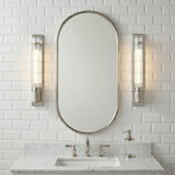 Zeke Wall Sconce 16, Polished Nickel for Modern home with White Subway Tile
