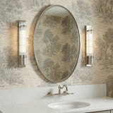 Zeke Wall Sconce 16" for Transitional home with Gray Wallpaper
