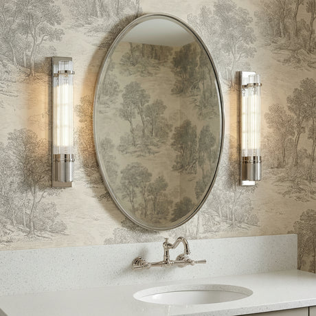 Zeke Wall Sconce 16" for Transitional home with Gray Wallpaper