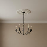 Aviva 5 Light Chandelier 28", Antique Iron