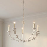Aviva 5 Light Chandelier 28" for Transitional home with Cream walls
