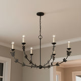 Aviva 6 Light Chandelier 40", Antique Iron