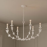Aviva 6 Light Chandelier 40", Antique White