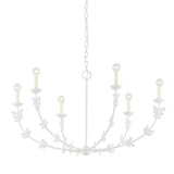 Aviva 6 Light Chandelier 40", Antique White
