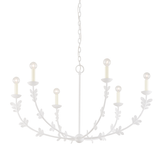 Aviva 6 Light Chandelier 40", Antique White