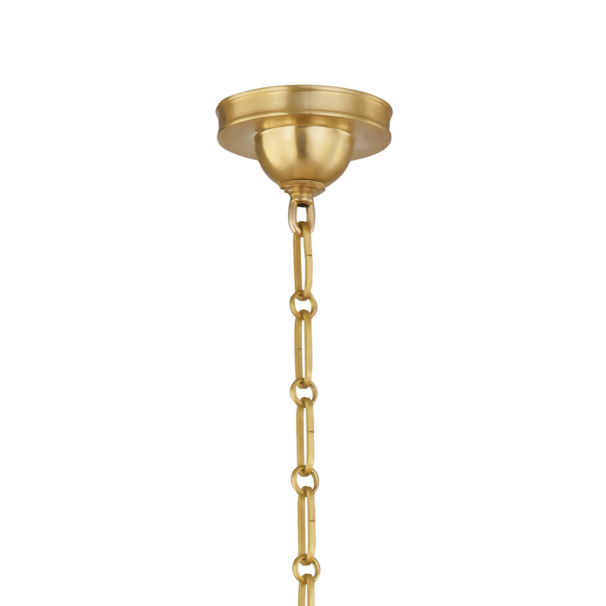 Avery 6 Light Extra Large Pendant 28", Off White with Aged Brass