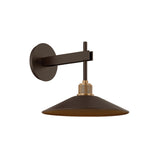 Emeri LED Outdoor Wall Light, Small Bronze with Vintage Brass Accents