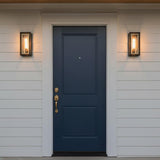 Wesley Outdoor Wall Light, Medium 17" Bronze with Vintage Brass Accents