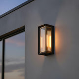 Wesley Outdoor Wall Light, Large 21" Bronze with Vintage Brass Accents