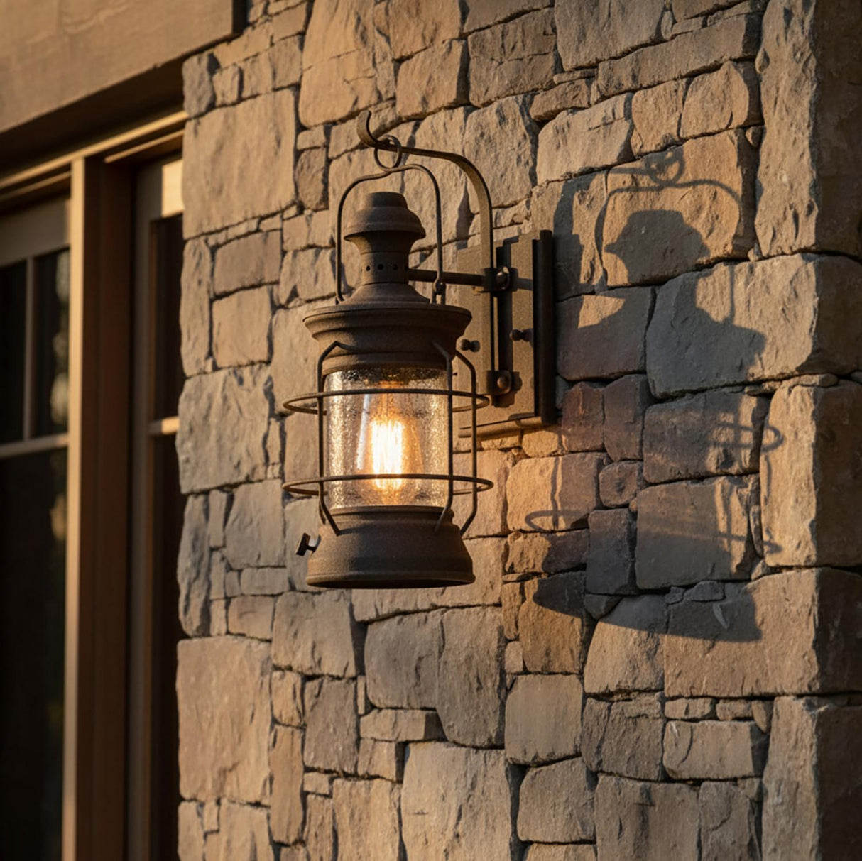 Edgar Outdoor Wall Light, Small 16" Bronze