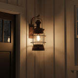 Edgar Outdoor Wall Light, Large 22" Bronze