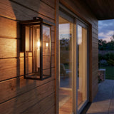 Sullivan Outdoor Wall Light, Small 14" Bronze for Modern Farmhouse home with wood siding