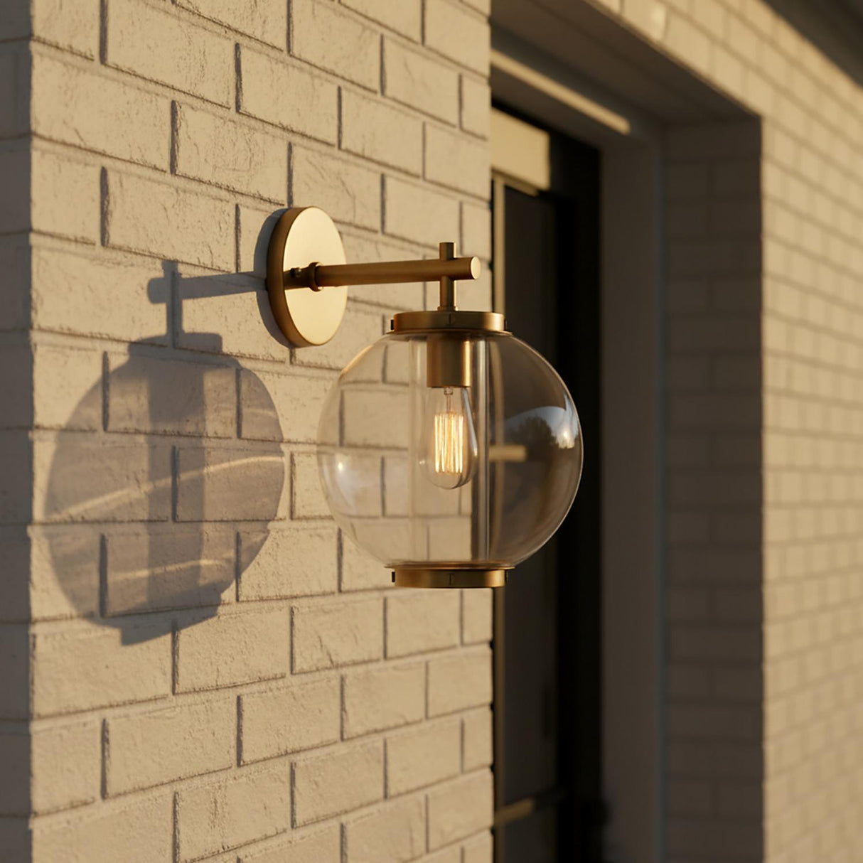 Rogers Outdoor Wall Light, 14" Vintage Brass
