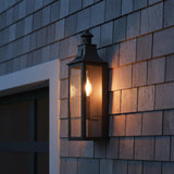 Bedford Outdoor Wall Light, Small 18" Antique Black Iron