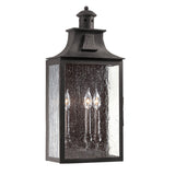 Bedford Outdoor Wall Light, Large 24" Antique Black Iron