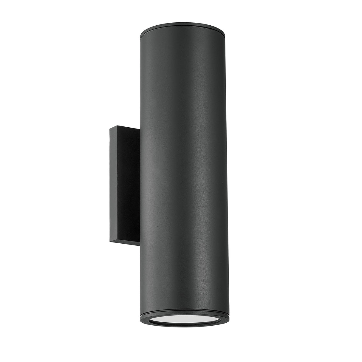Beck Outdoor Cylinder Wall Light, 15" Black