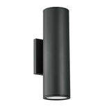 Beck Outdoor Cylinder Wall Light, 15" Black