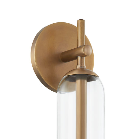 Marcy LED Outdoor Wall Light, 17" Vintage Brass