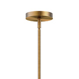 Lydia 3 Light Pendant 34", Brushed Brass and Opal Glass