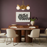 Lydia 3 Light Pendant 34", Brushed Brass and Opal Glass