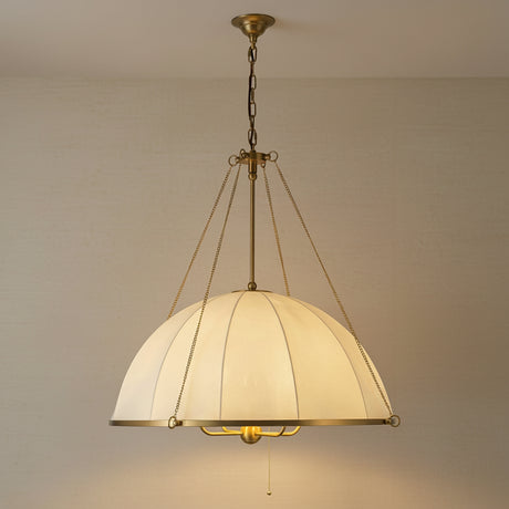 Trudy 4 Light Extra Large Pendant 33" for Transitional home with Warm Beige walls