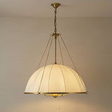 Trudy 4 Light Extra Large Pendant 33" for Transitional home with Warm Beige walls