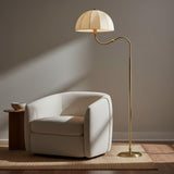 Trudy Floor Lamp 68", Brushed Brass
