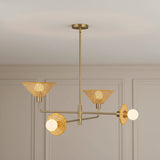 Amelia 4 Light Chandelier 40" for Transitional home with Beige Walls