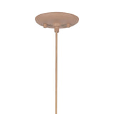 Mabel Metal Pendant 15", Blush with Opal Glass