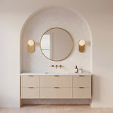 Enzo Wall Sconce 13" for Modern home with Warm Beige Wood