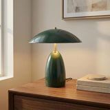 Aubrey LED Table Lamp 14", Hunter Green