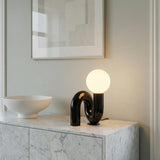 Mimi Petit Table Lamp 7", Glossy Black