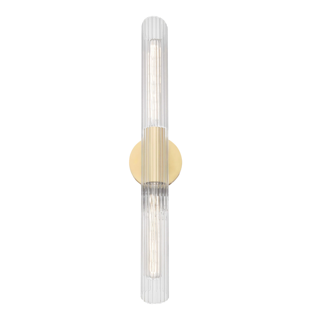 Orion 2 Light Wall Sconce 25", Aged Brass