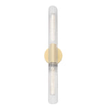 Orion 2 Light Wall Sconce 25", Aged Brass