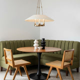 Dawson Pendant 25", Patina Brass with Linen Shade