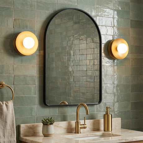 Liam 1 Light Wall Sconce, Aged Brass