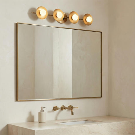 Liam 4 Light Vanity, Aged Brass