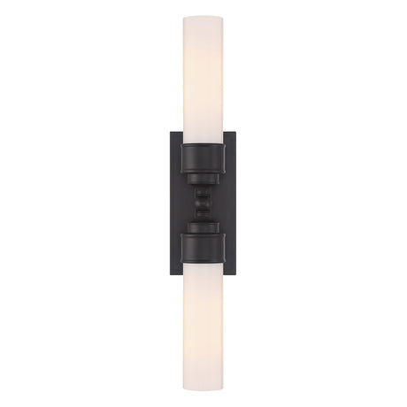 Connor 2 Light Wall Sconce 25", Matte Black