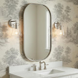 Addison Wall Sconce, Polished Nickel for Transitional home with Neutral Wallpaper