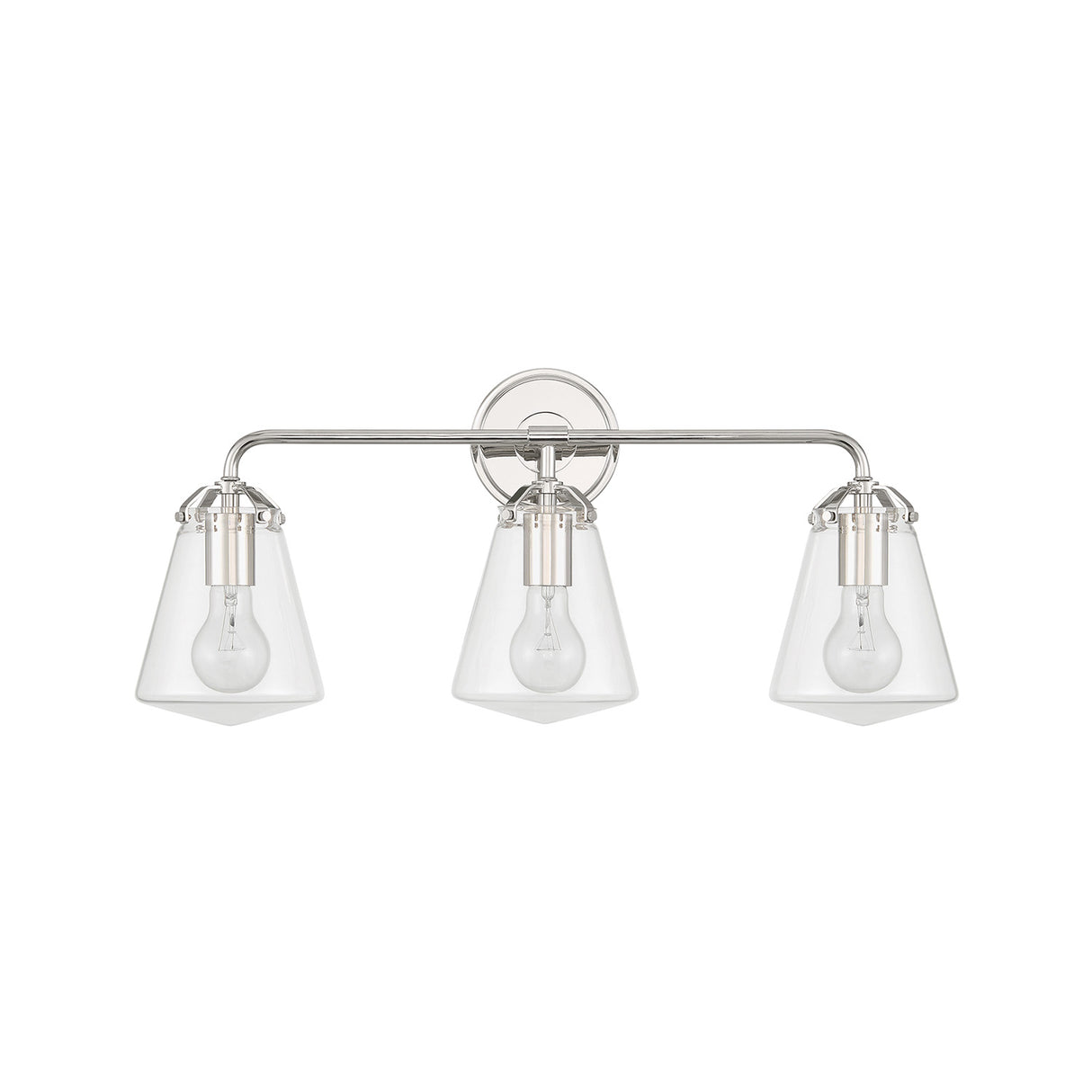Addison 3 Light Vanity Light, Polished Nickel