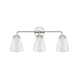 Addison 3 Light Vanity Light, Polished Nickel