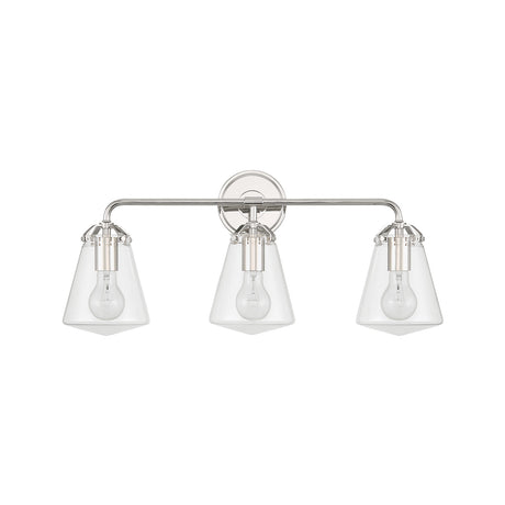 Addison 3 Light Vanity Light, Polished Nickel