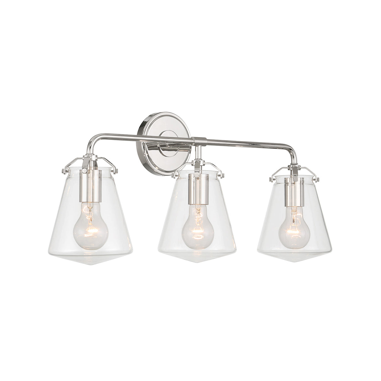 Addison 3 Light Vanity Light, Polished Nickel