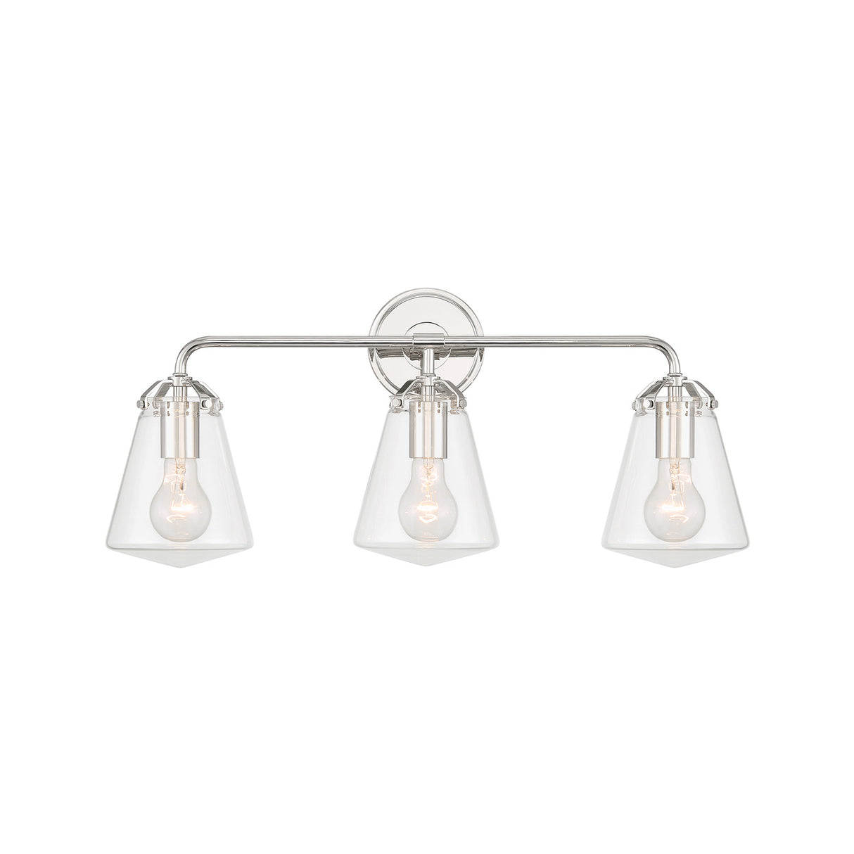 Addison 3 Light Vanity Light, Polished Nickel