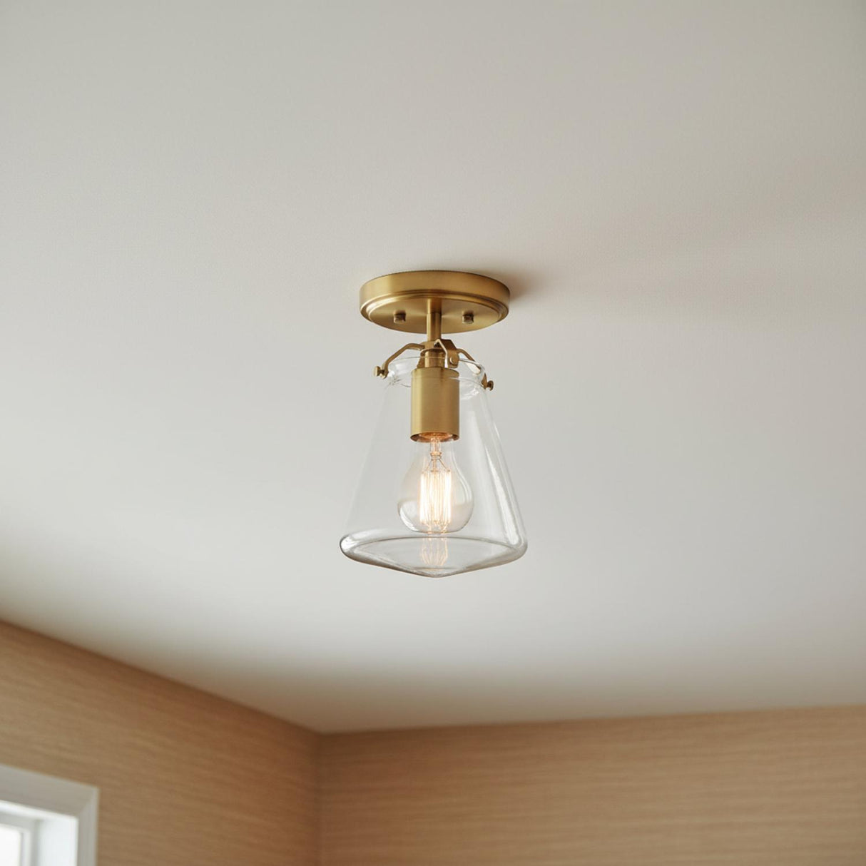 Addison Small Semi-Flush 6", Brass