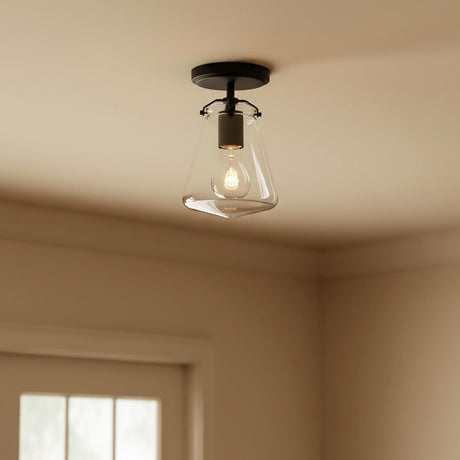 Addison Small Semi-Flush 6", Matte Black