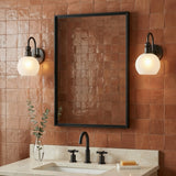 Maya 1 Light Wall Sconce, Old Bronze for Transitional home with Brown Tile