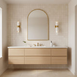 Brooke 2 Light Wall Sconce 22", Aged Brass